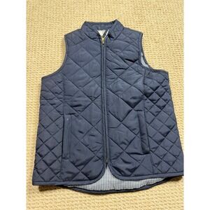 Crown & Ivy Kids‎ Puffer Vest Girls 6 Navy Quilted Full Zip Outerwear Sleeveless
